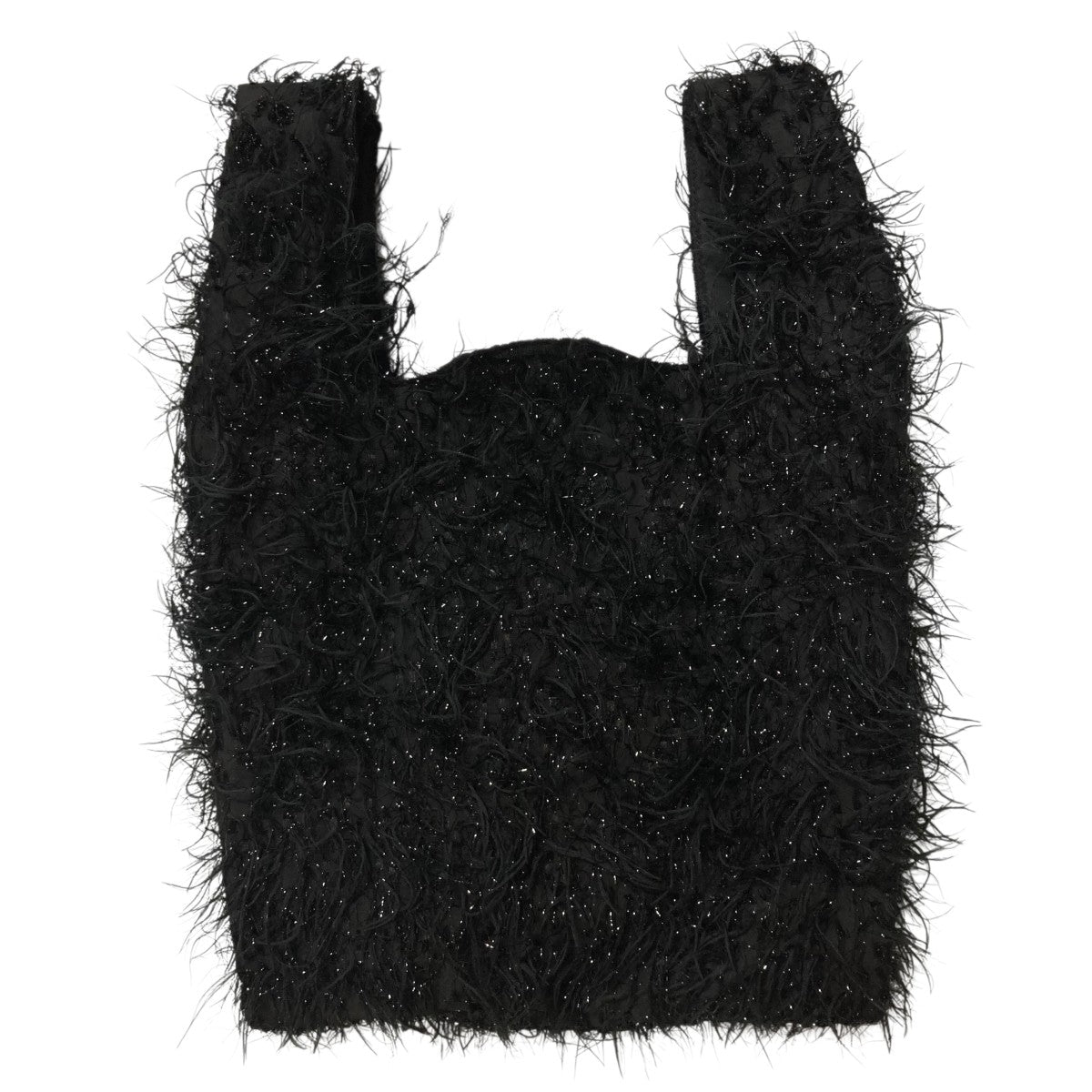SHOP BAG M EYELASHフェザーハンドバッグ
