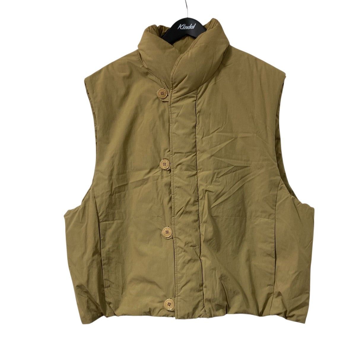 PUFFER GILETフロントボタン中綿ベストOW1046 LF1156