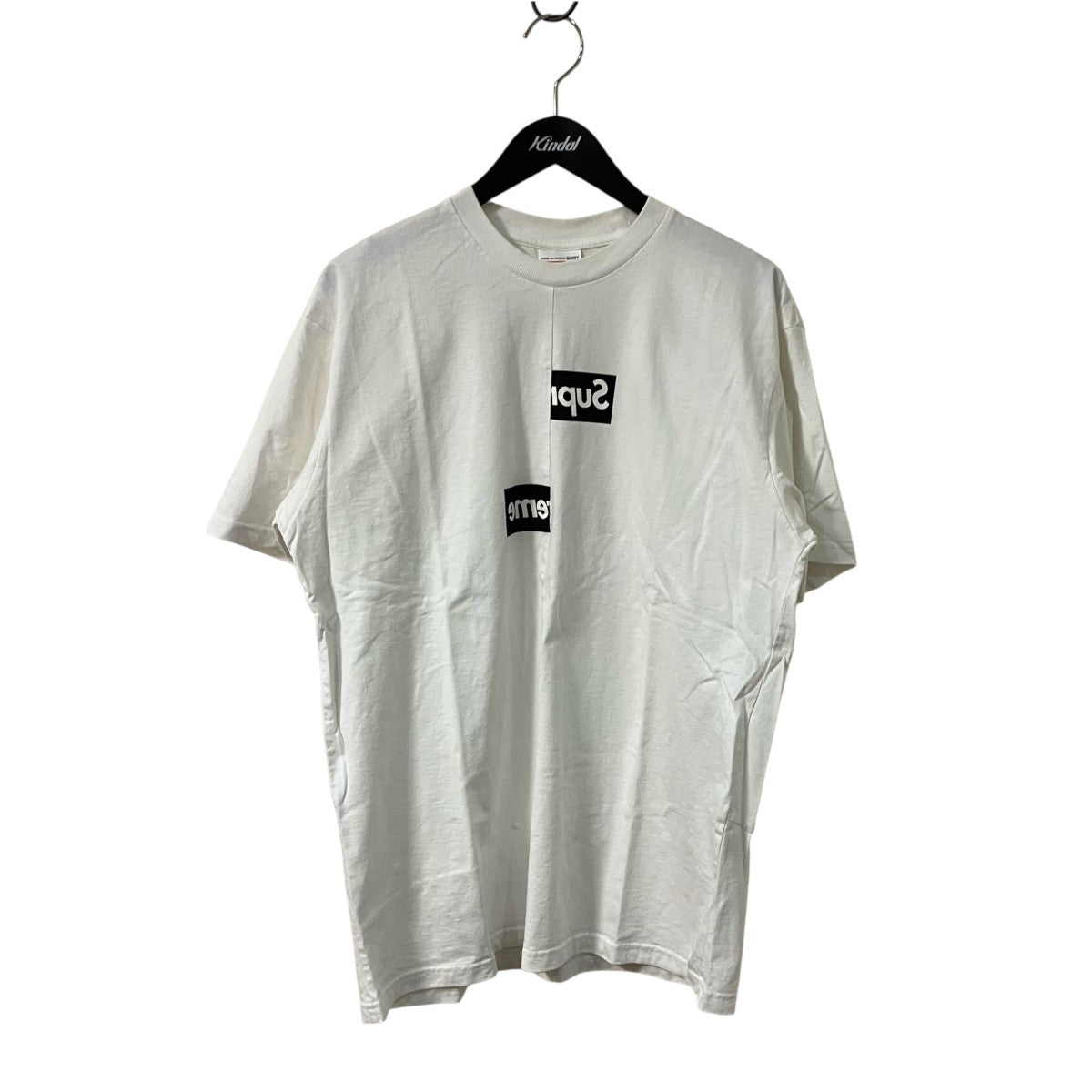 Supreme×COMME des GARCONS SHIRT 18AWSplit Box Logo Tee 古着・中古-1枚目のアイテム画像