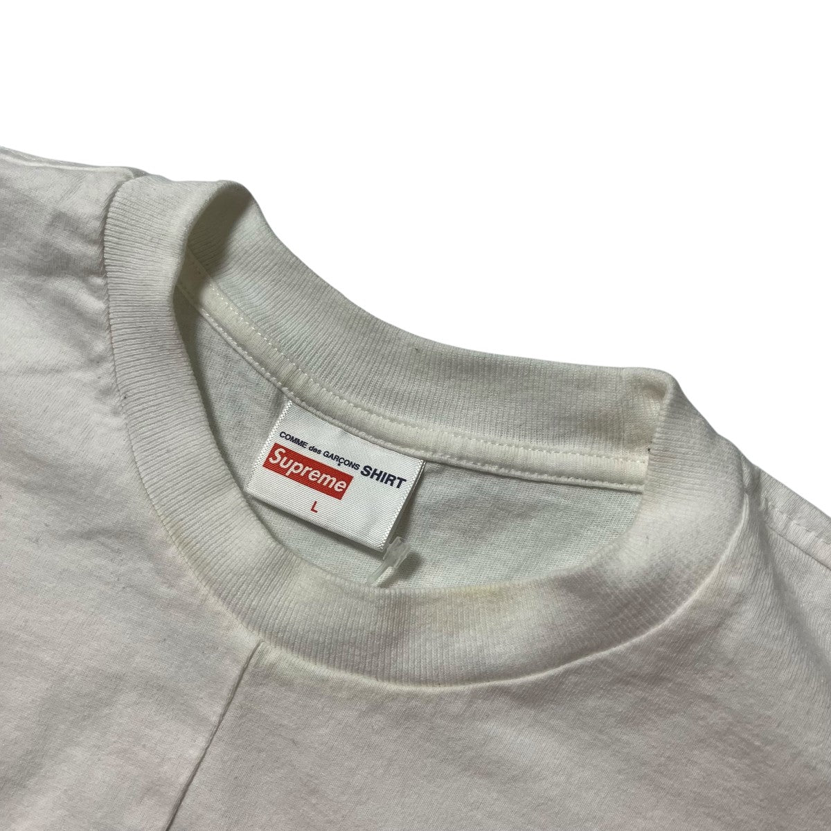 Supreme×COMME des GARCONS SHIRT 18AWSplit Box Logo Tee 古着・中古-6枚目のアイテム画像