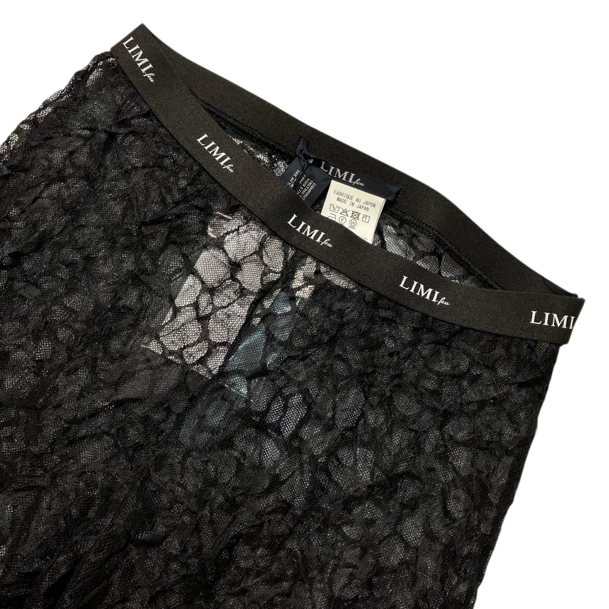 LIMI feu GIRAFFE TULLE STANDARD LEGGINS総レースイージーパンツLP T93 937 古着・中古-3枚目のアイテム画像