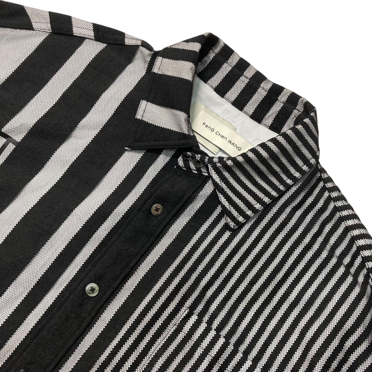 TRANSPARENT STRIPE LOGO SHIRTレイヤードシャツジャケットFS13SHI813