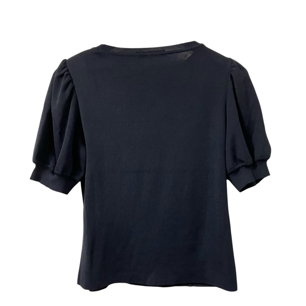 FOXEY NEWYORK ニットトップ アベイル パフスリーブ カットソー ロゴプレート半袖カットソー42768 nsk00604l0 古着・中古-2枚目のアイテム画像