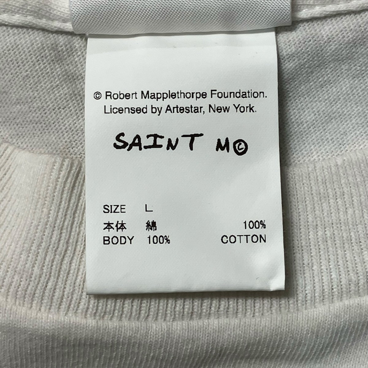 SAINT MICHAEL Robert Mapplethorpe PORTRAITプリントTシャツSM HR8 0000 C16 古着・中古-7枚目のアイテム画像