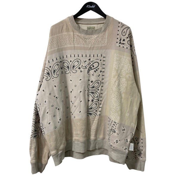KAPITAL(キャピタル) Bandana Bivouac Big Crewneck異素材スウェットEK