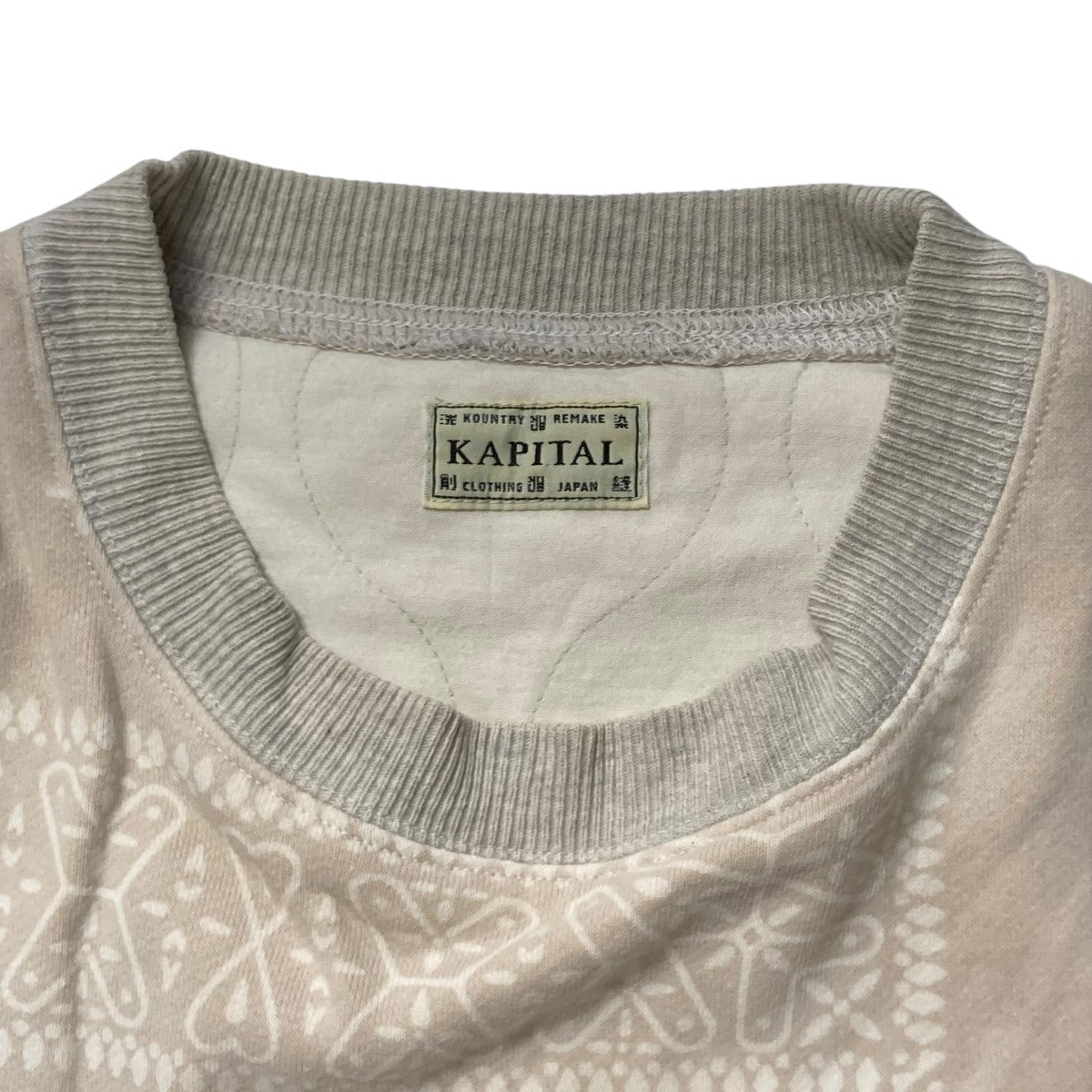 KAPITAL(キャピタル) Bandana Bivouac Big Crewneck異素材スウェットEK