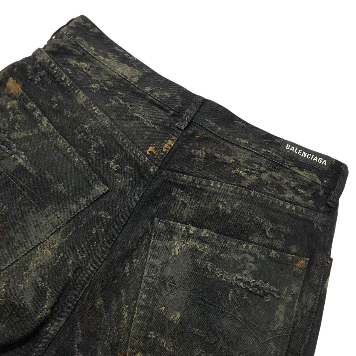 BALENCIAGA SUPER DESTROYED BAGGYダメージデニムパンツ745248 古着・中古-4枚目のアイテム画像