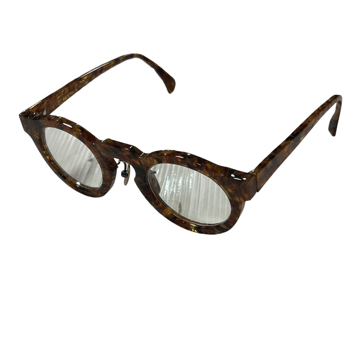 collection 2023 PAQUES 106 glossy brownポン眼鏡