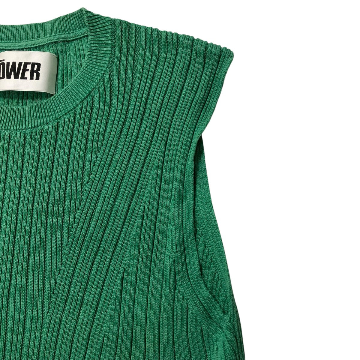 25SS14G Silk Cotton Ribbed Pocket TankノースリーブリブニットLW 26
