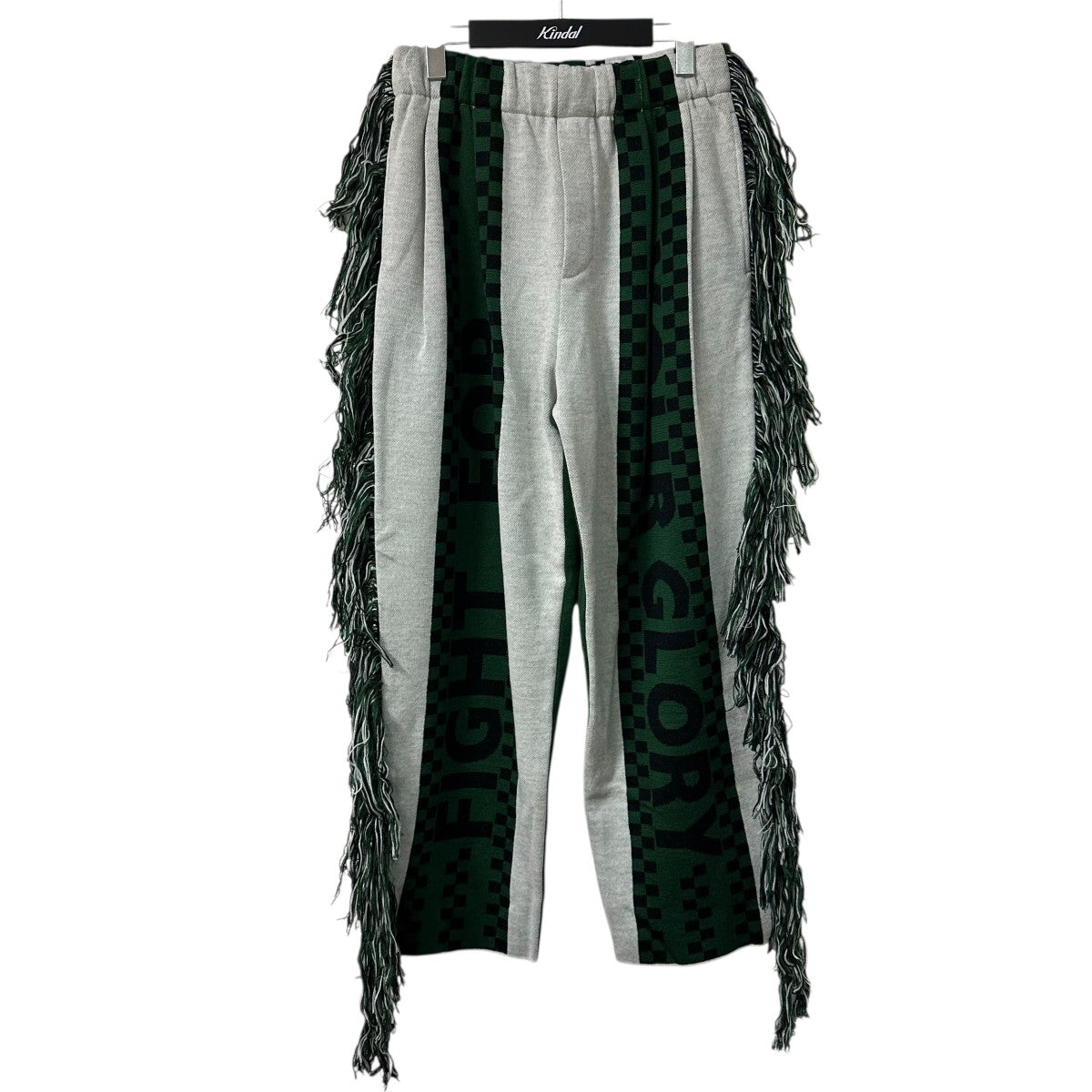 FOOTBALL SCARF KNIT PANTSフリンジスウェットパンツGLORY PT U03