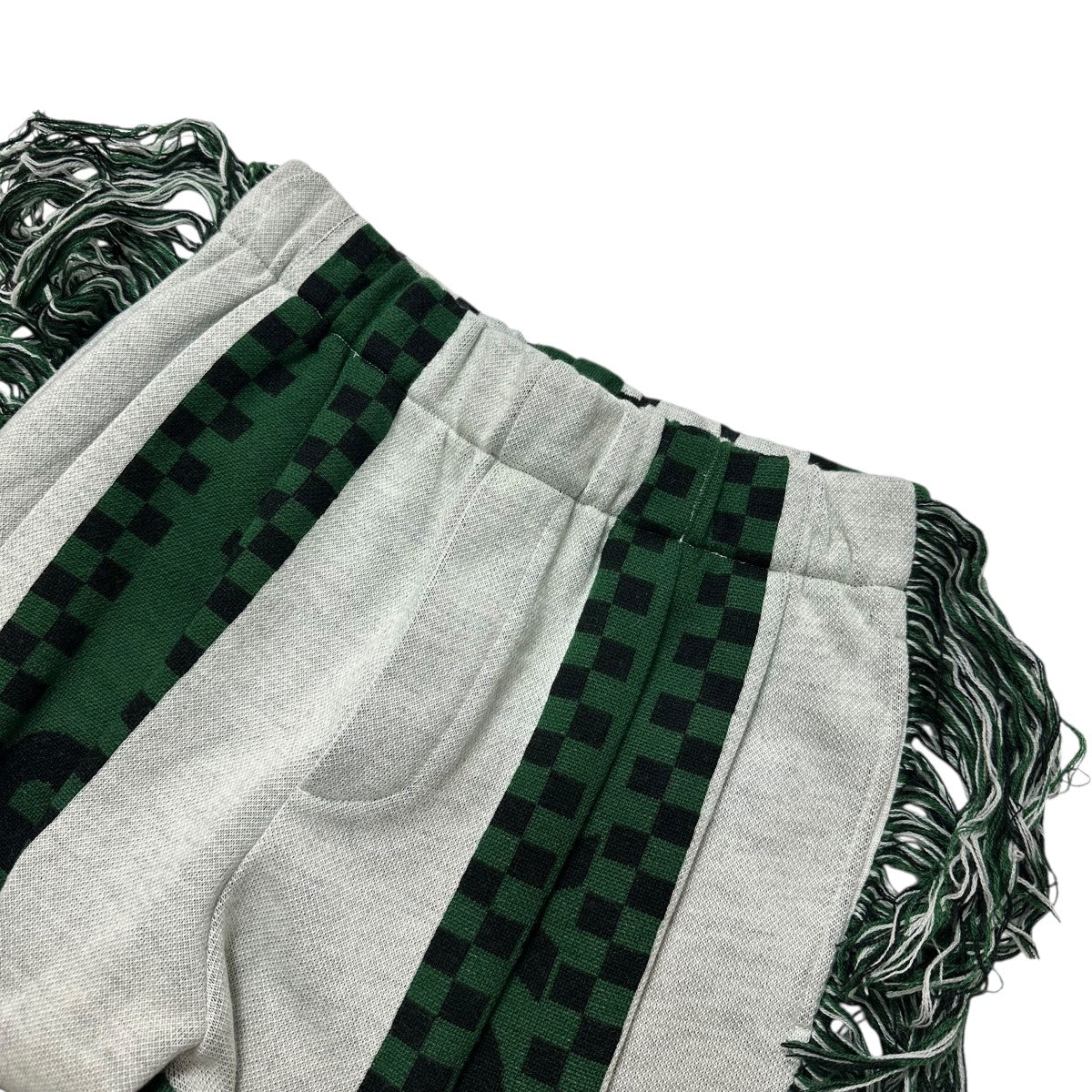 FOOTBALL SCARF KNIT PANTSフリンジスウェットパンツGLORY PT U03