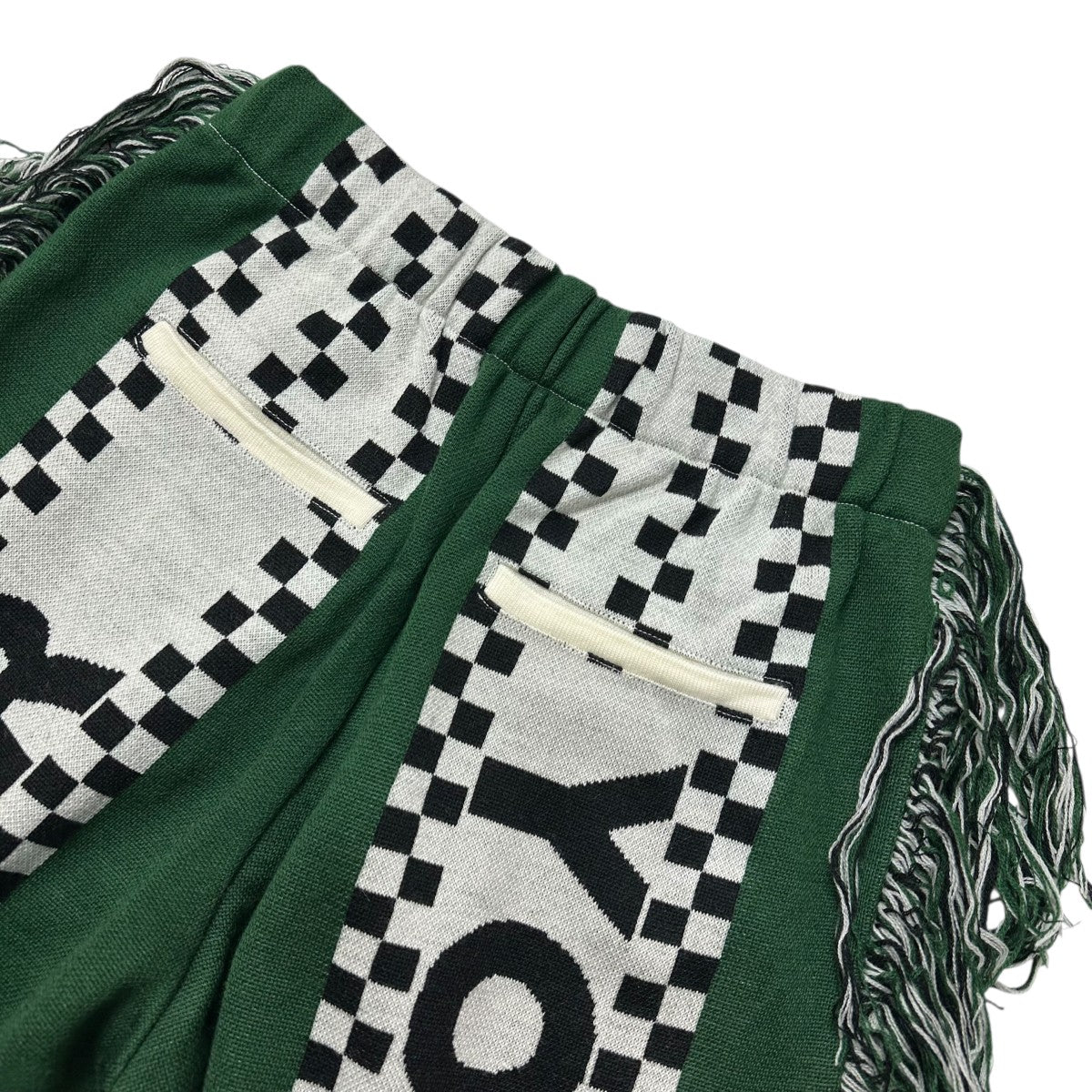 FOOTBALL SCARF KNIT PANTSフリンジスウェットパンツGLORY PT U03