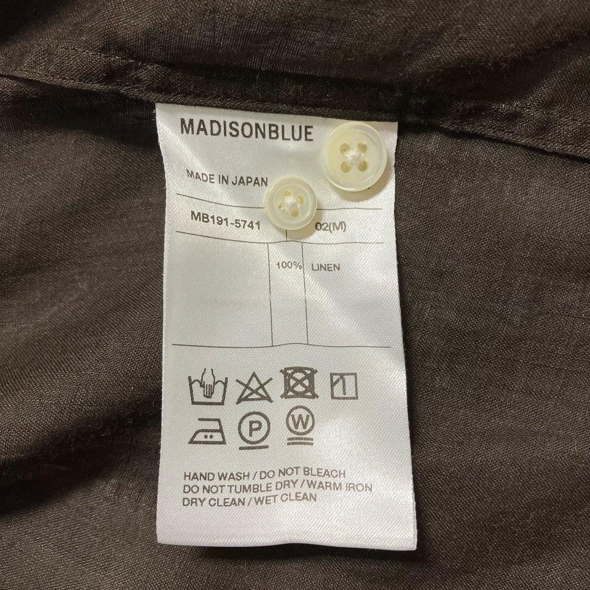 MADISON BLUE MADAME SHIRT LINENリネンシャツMB191 5741 古着・中古-9枚目のアイテム画像
