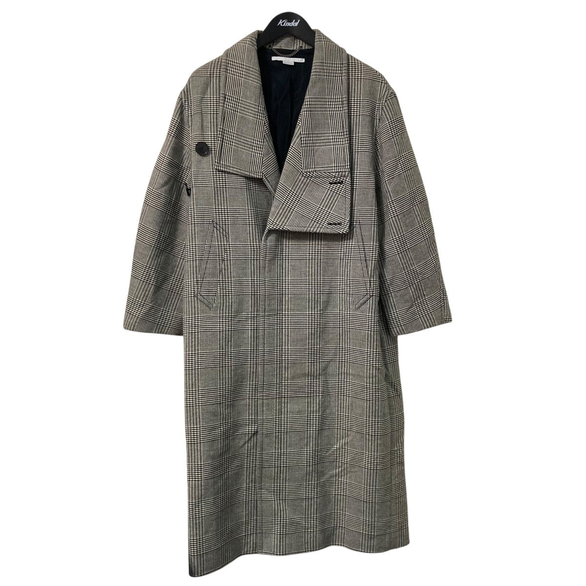 STELLA McCARTNEY 17AWグレンチェックハイネックロングコート千鳥柄ロングコート474019 SJB04 古着・中古-1枚目のアイテム画像