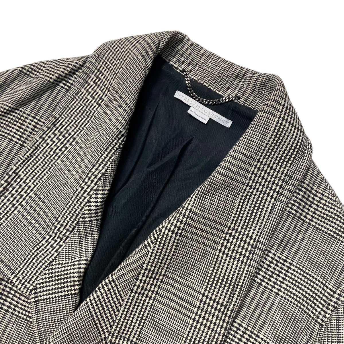 美品 STELLA McCARTNEY ロングコート 千鳥柄 切替 レディース STELLA McCARTNEY(ステラマッカートニー) 17AWグレンチェック