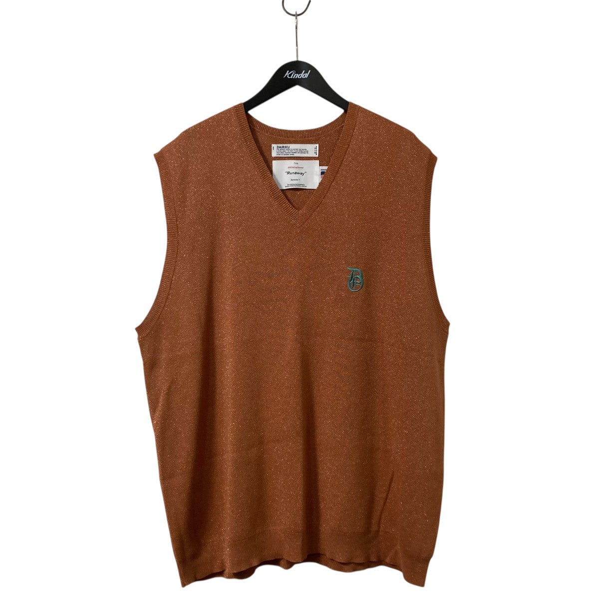 23SSOversized Lame Knit Vestニットベスト23SS K-7