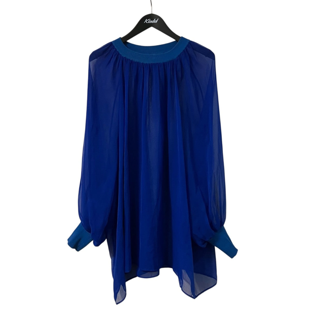 HYKE SHIRRED CHIFFON TOPシアーシャツ211 15133 013 古着・中古-1枚目のアイテム画像