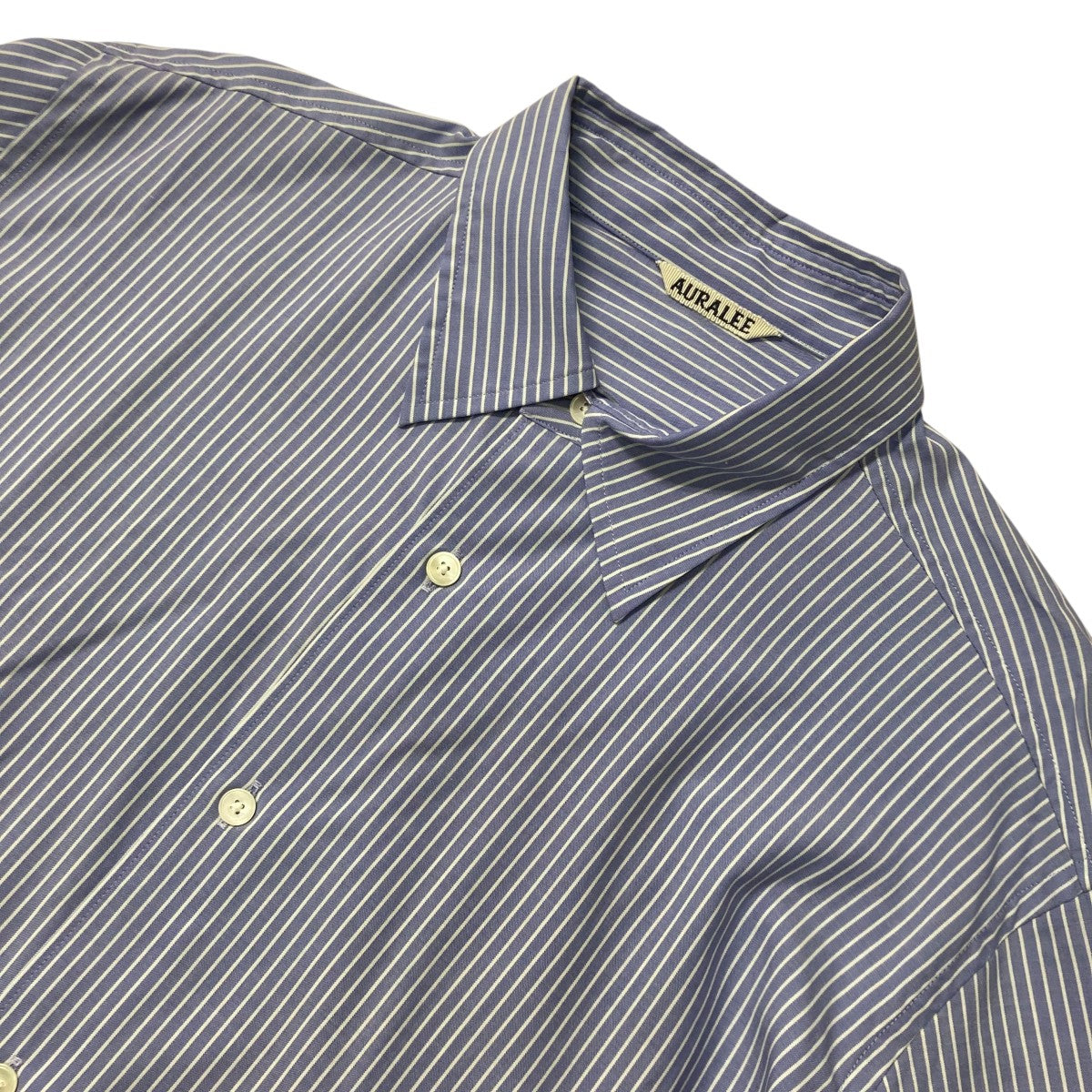 AURALEE(オーラリー) 24SSSUPER FINE WOOL STRIPE SHIRTストライプ