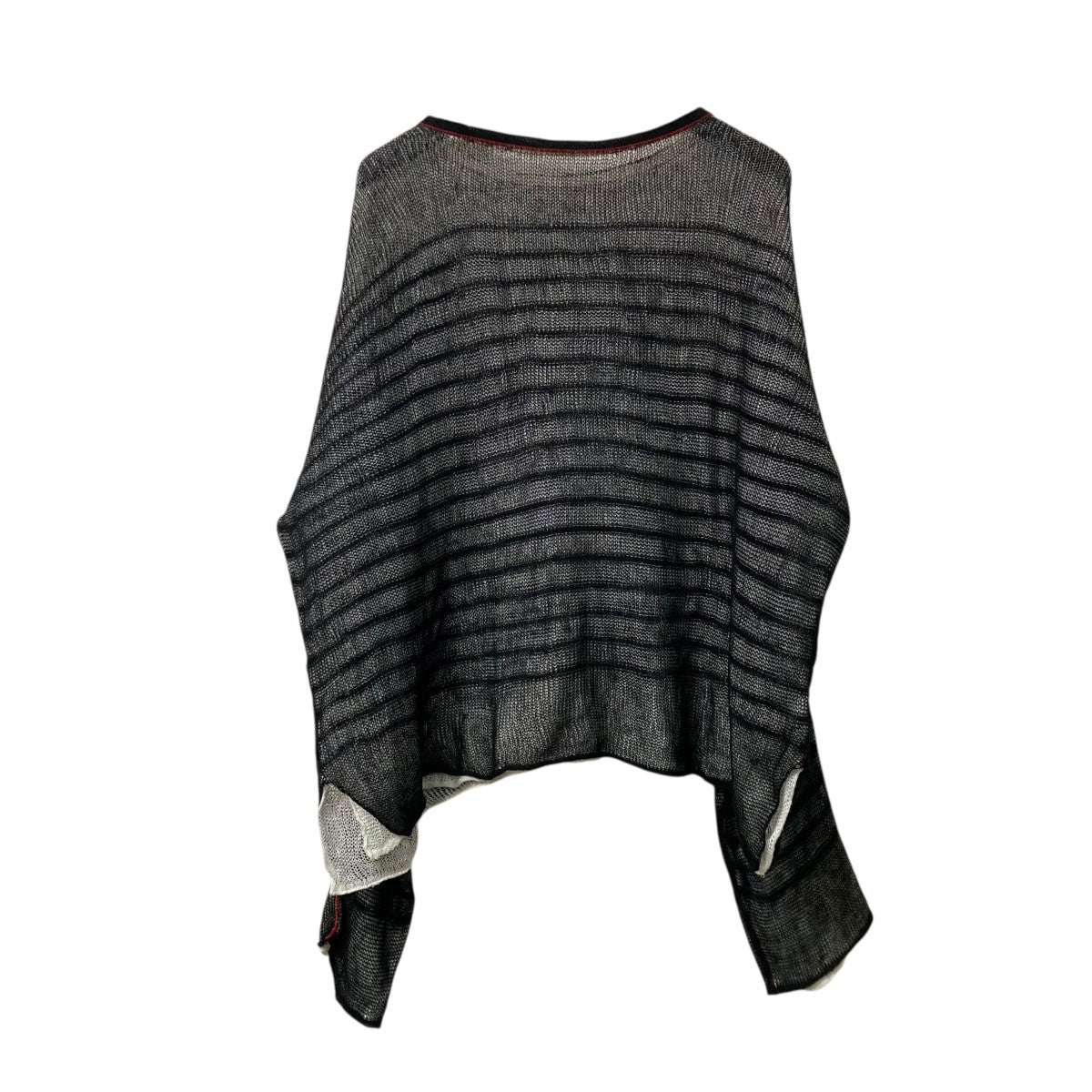 protained cotton flip pulloverローゲージボーダーニット1525210006