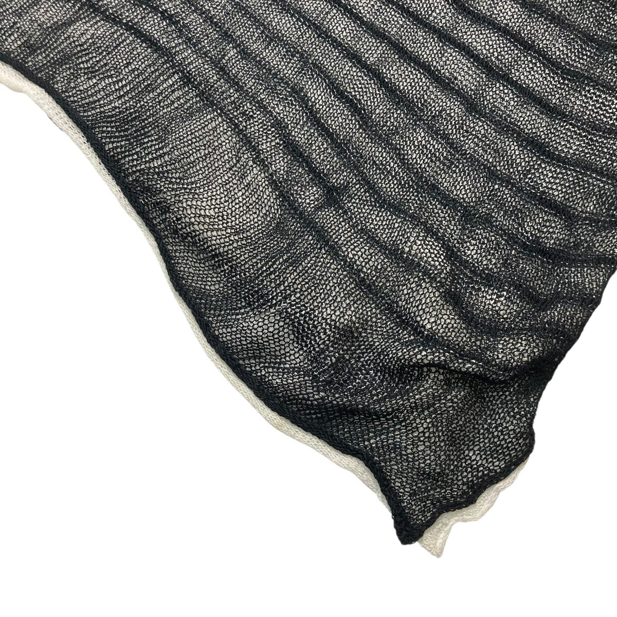 protained cotton flip pulloverローゲージボーダーニット1525210006