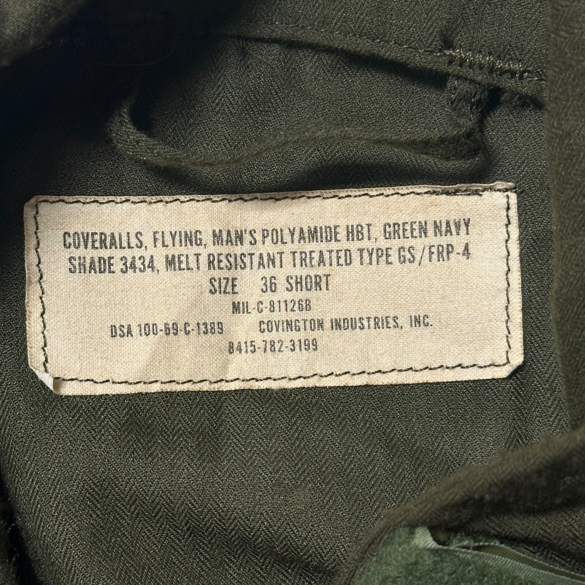 USED 60S U．S．AIRFORCE K-2Bつなぎ 古着・中古-10枚目のアイテム画像