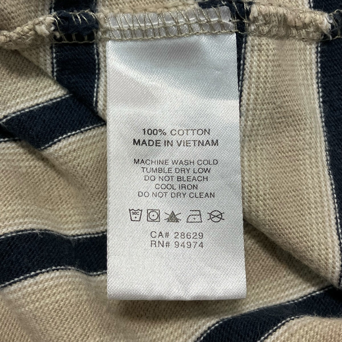 stussy(ステューシー) ボーダーTシャツ ベージュ×ネイビー サイズ L