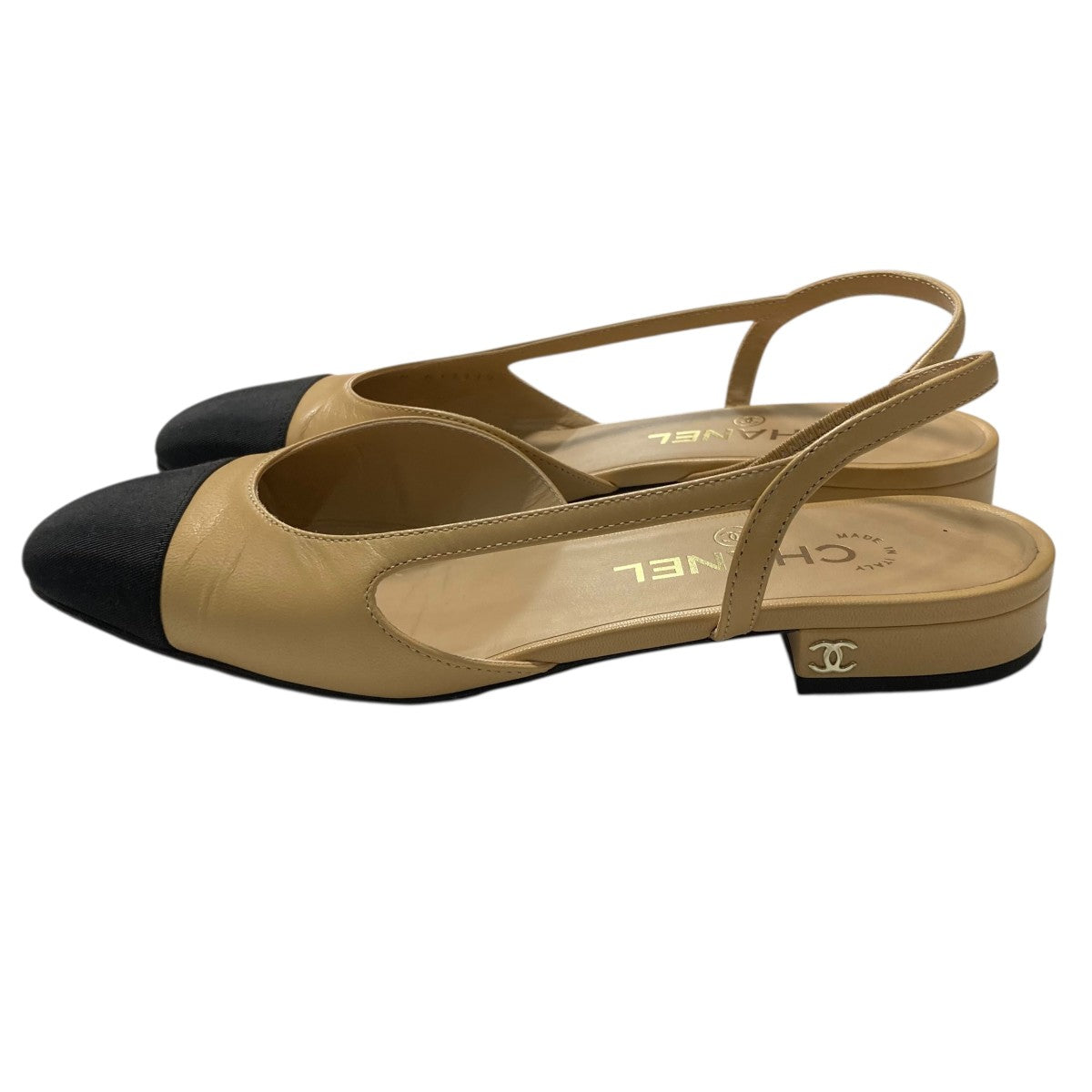 シャネルベージュバックストラップパンプス美品 シャネル】軽快かつ優雅な足元を演出！こなれた抜け感を添える羨望の