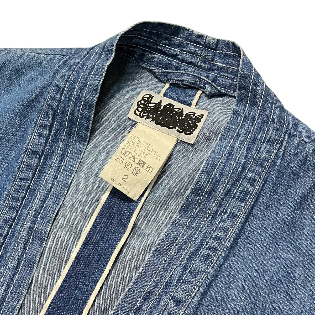 CLASS 25SS8oz SELVEDGE DENIM COAT - USED FINISHデニムロングコートCCFS01UNI B 古着・中古-3枚目のアイテム画像