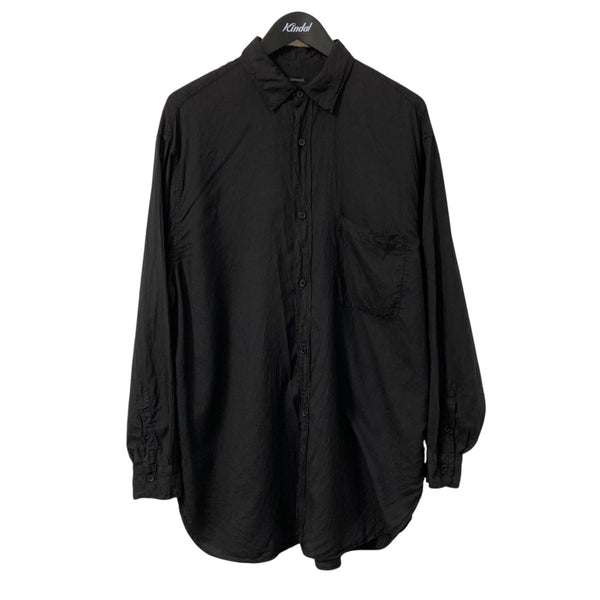 COMOLI(コモリ) 25SSシルク製品染 シャツB01 02014 B01 02014 ブラック