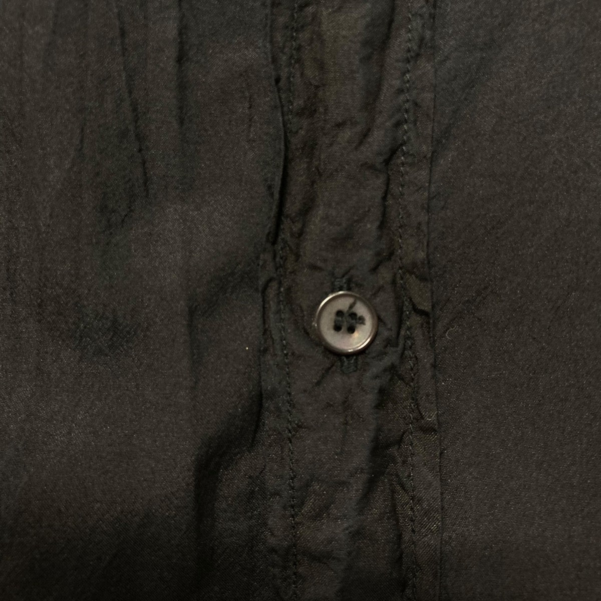 COMOLI(コモリ) 25SSシルク製品染 シャツB01 02014 B01 02014 ブラック