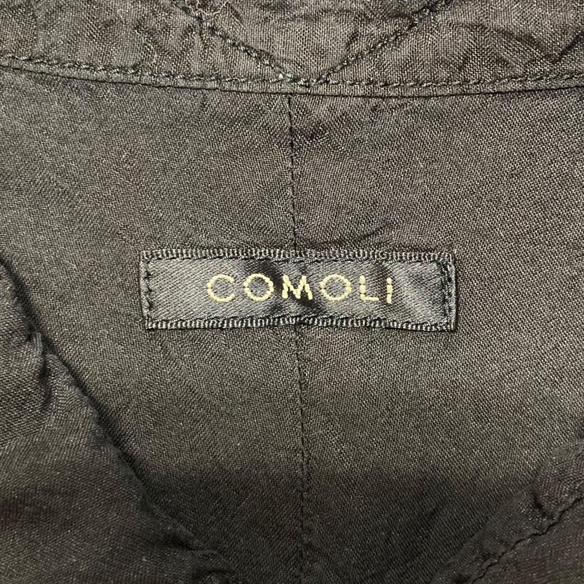 COMOLI(コモリ) 25SSシルク製品染 シャツB01 02014 B01 02014 ブラック
