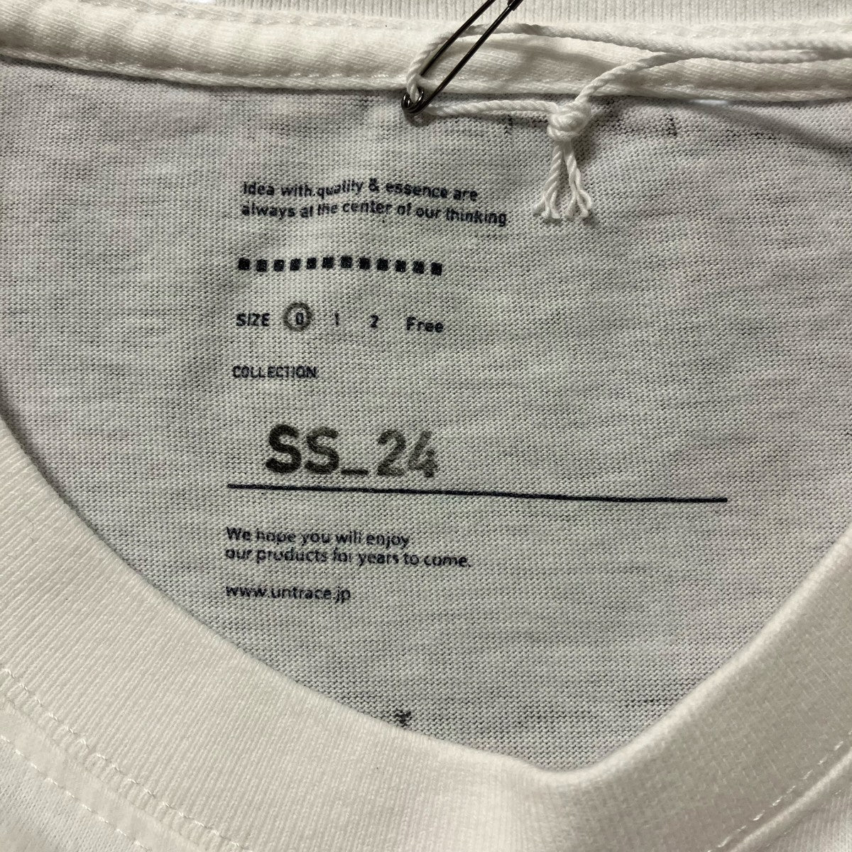 UNTRACE SOLID PRINT TEE SHIRTTシャツUN 024 SS24 古着・中古-8枚目のアイテム画像