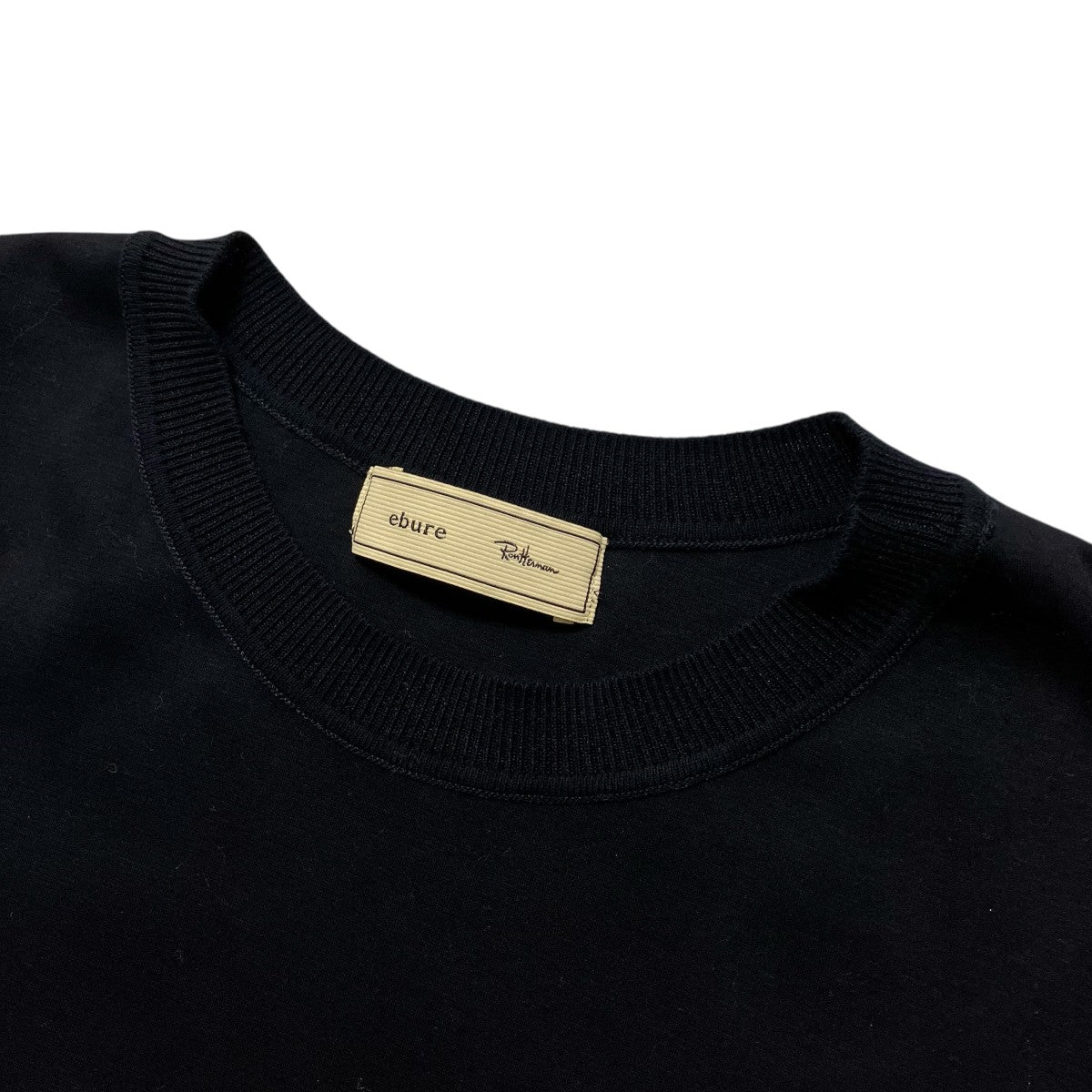 EBURE×Ron Herman コットンポンチ ニットカラー ティーコットンTシャツ