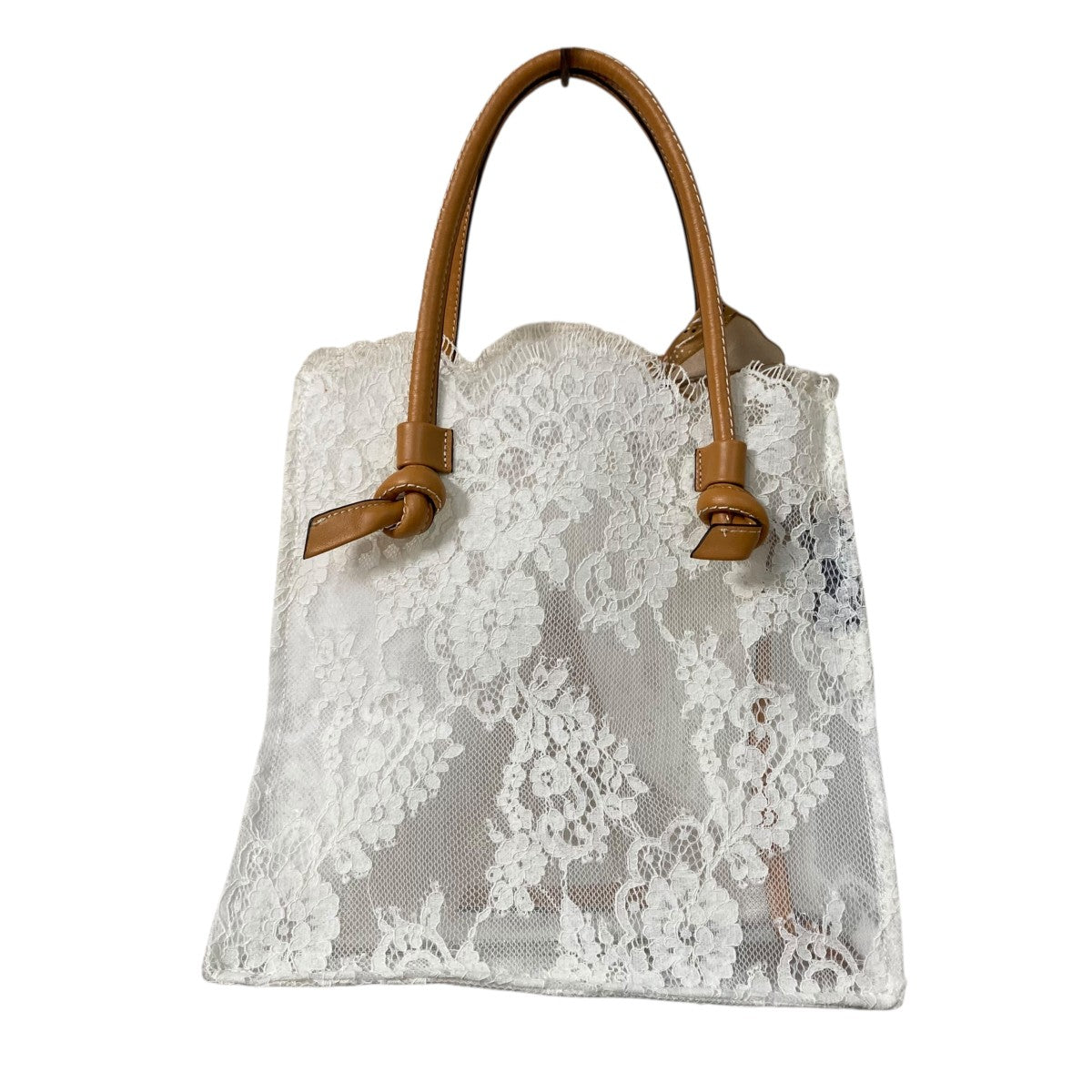 ERMANNO SCERVINO(エルマノシェルビーノ) レーストートバッグ ホワイト