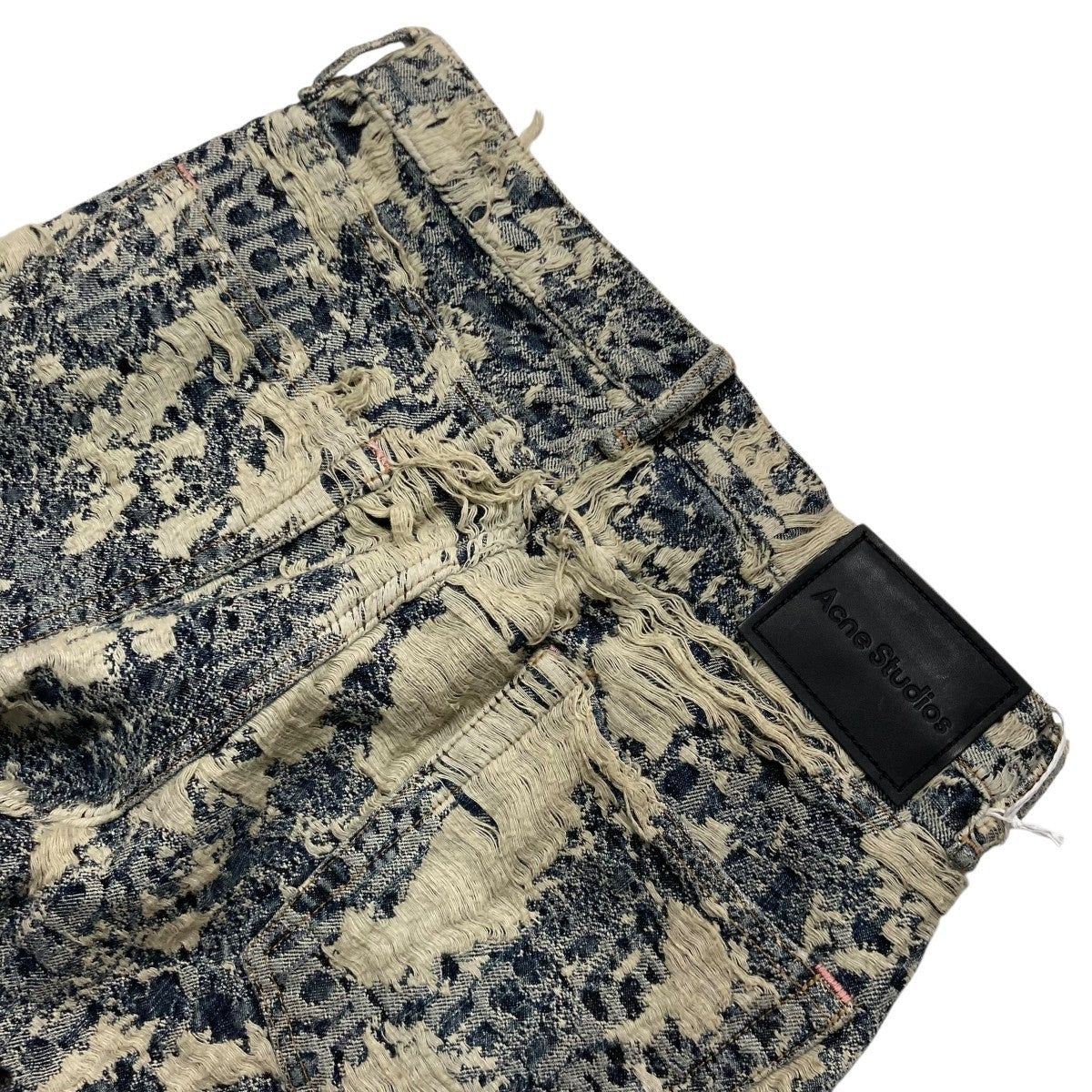 1981 U DENIM DISTRESSED MONOGRAM総柄デニムパンツC00080