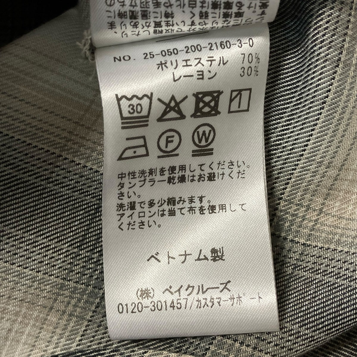 メタルボタンTRチェックルーズシャツオンブレチェックシャツ25050200216030