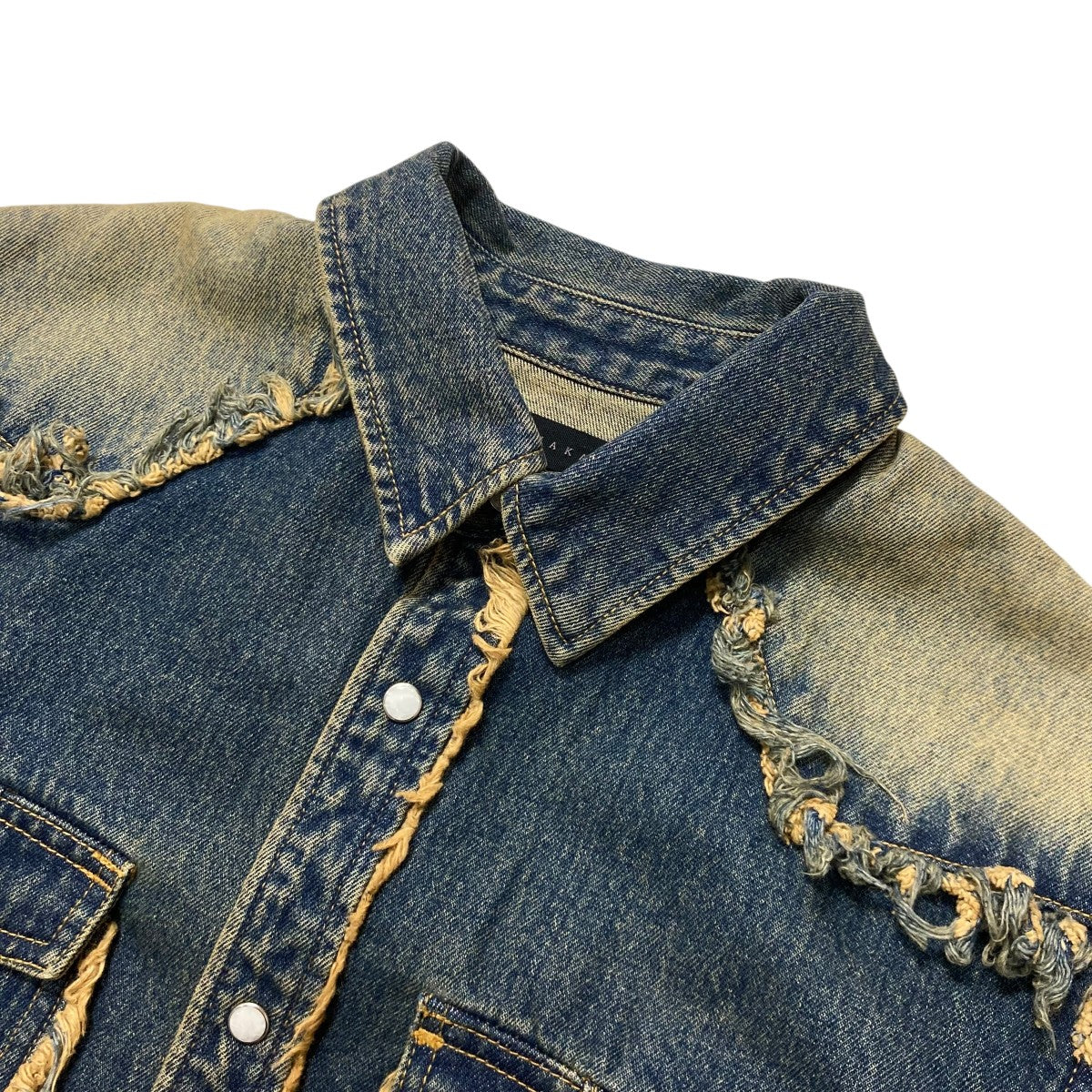 FRINGE DENIM SHIRTSヴィンテージライクデニムシャツJN FW24 023