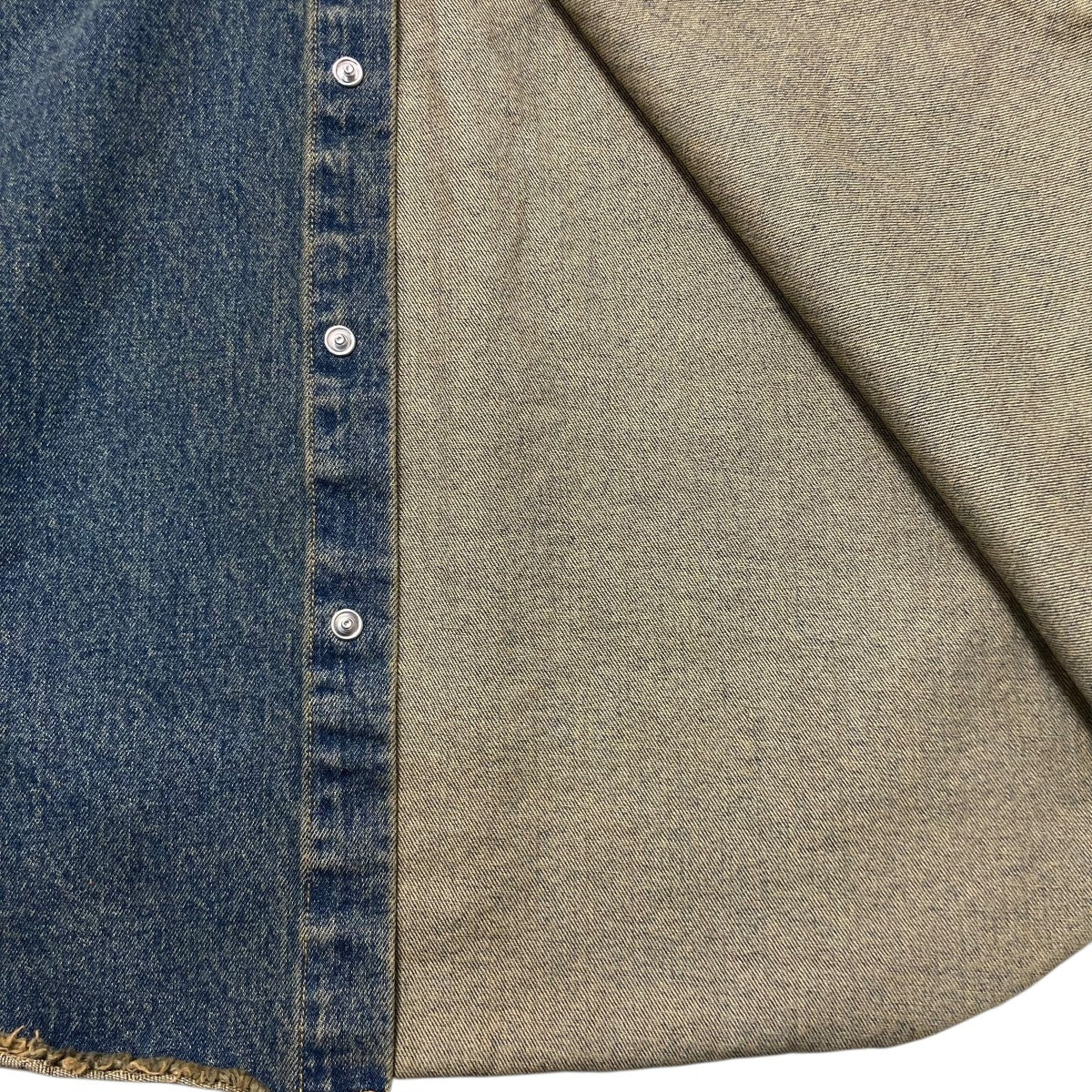 FRINGE DENIM SHIRTSヴィンテージライクデニムシャツJN FW24 023
