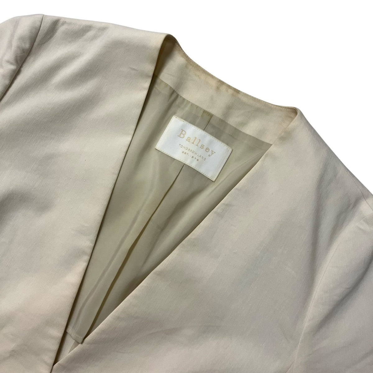 BALLSEY 24SSリネンレーヨンストレッチ ノーカラージャケットノーカラージャケット11074207231 古着・中古-3枚目のアイテム画像
