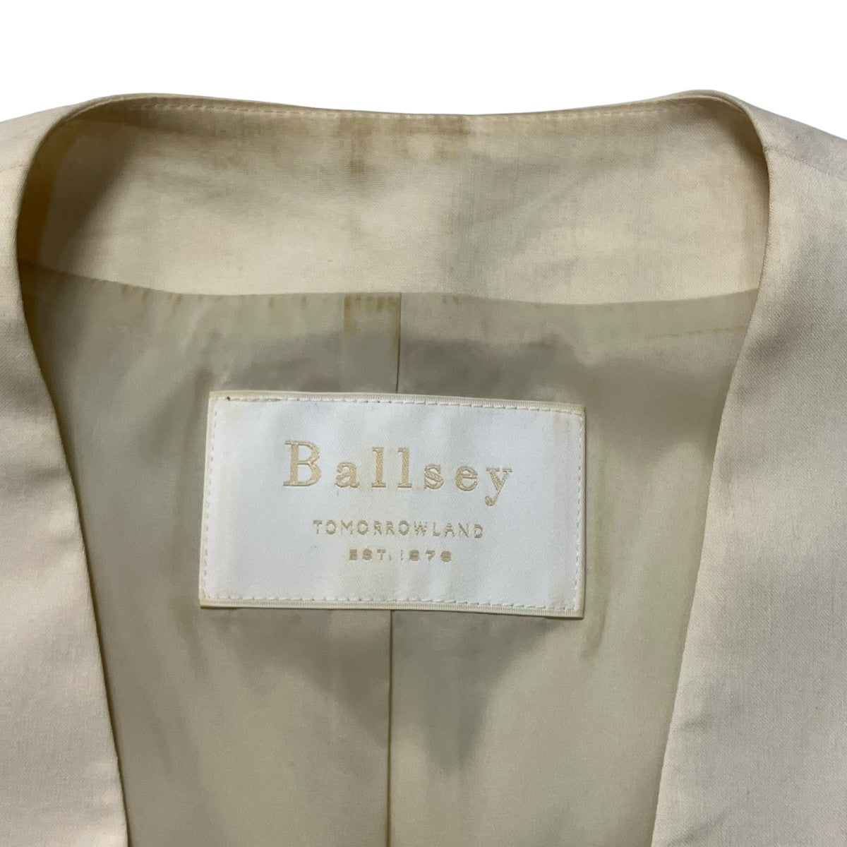 BALLSEY 24SSリネンレーヨンストレッチ ノーカラージャケットノーカラージャケット11074207231 古着・中古-6枚目のアイテム画像