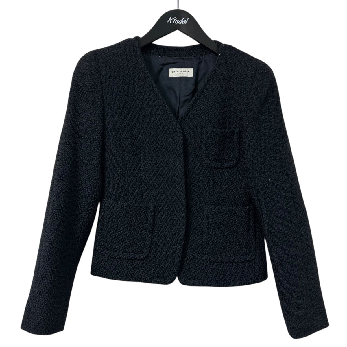 DRIES VAN NOTEN ノーカラージャケット 古着・中古-1枚目のアイテム画像