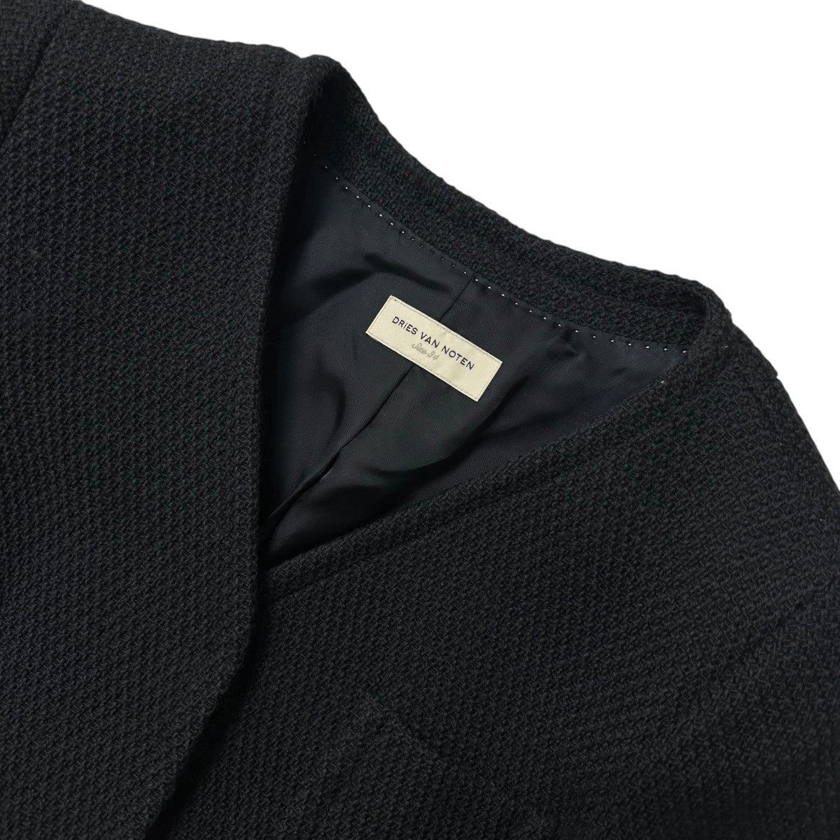 DRIES VAN NOTEN ノーカラージャケット 古着・中古-3枚目のアイテム画像