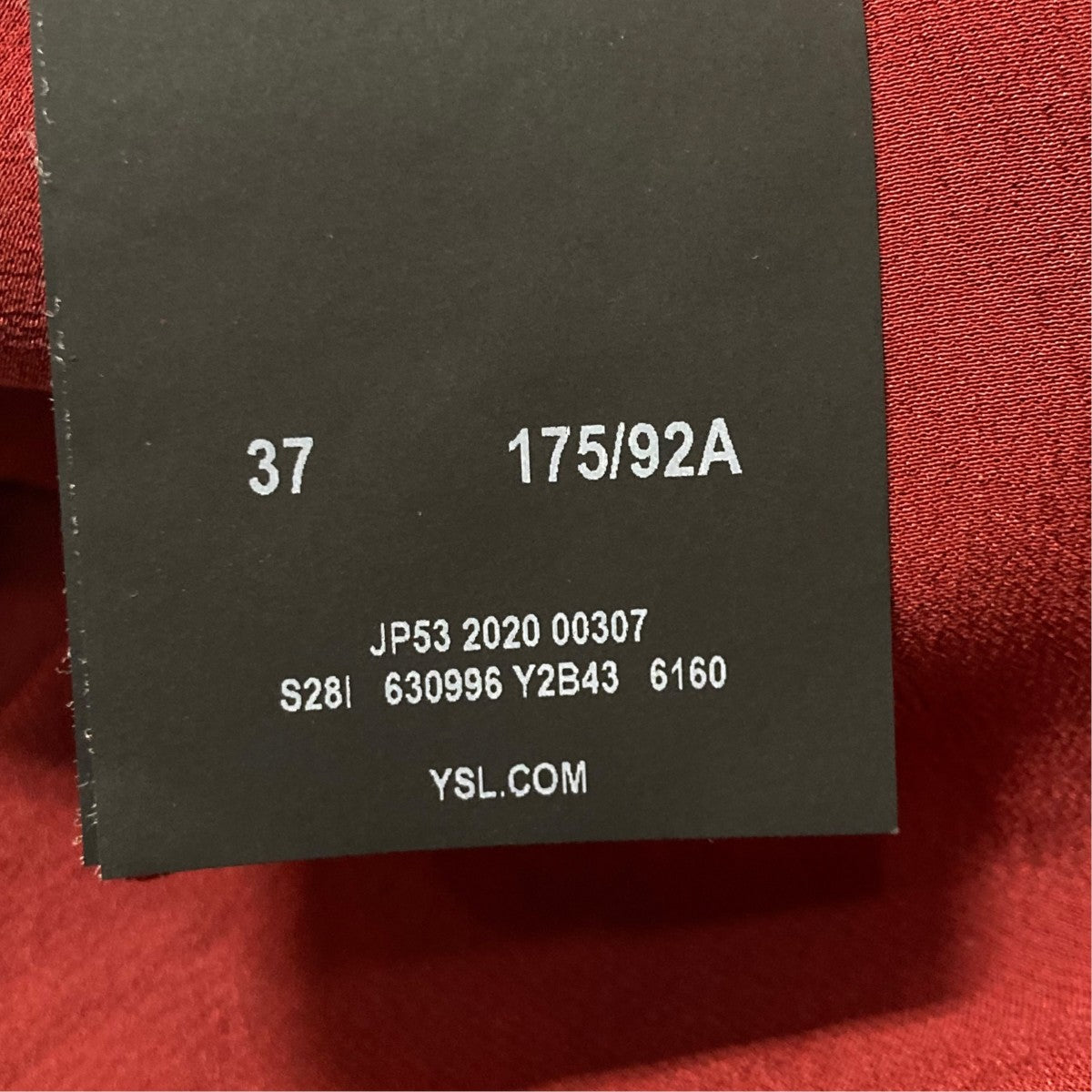 Saint Laurent Paris 20SSシルクリボンタイシャツS28I 630996 Y2B43 6160 古着・中古-9枚目のアイテム画像