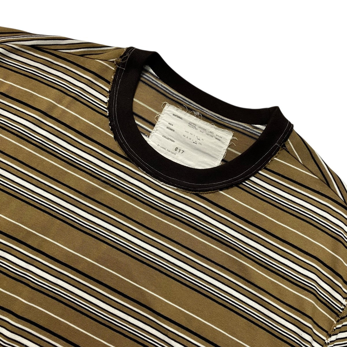 CAMIEL FORTGENS BIG TEEボーダーTシャツ 古着・中古-3枚目のアイテム画像