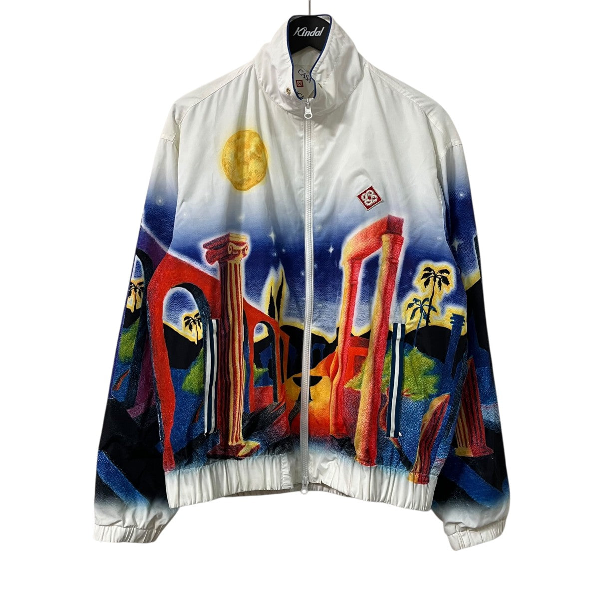 CASABLANCA 25SSMidnight Acropolis Windbreaker JacketジップブルゾンMPS25 JK 033 01 古着・中古-1枚目のアイテム画像