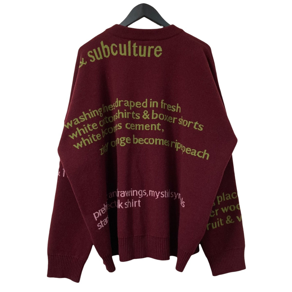 Waste Yarn Project ダル チョダ ニット プルオーバークルーネックデザインニット 古着・中古-2枚目のアイテム画像