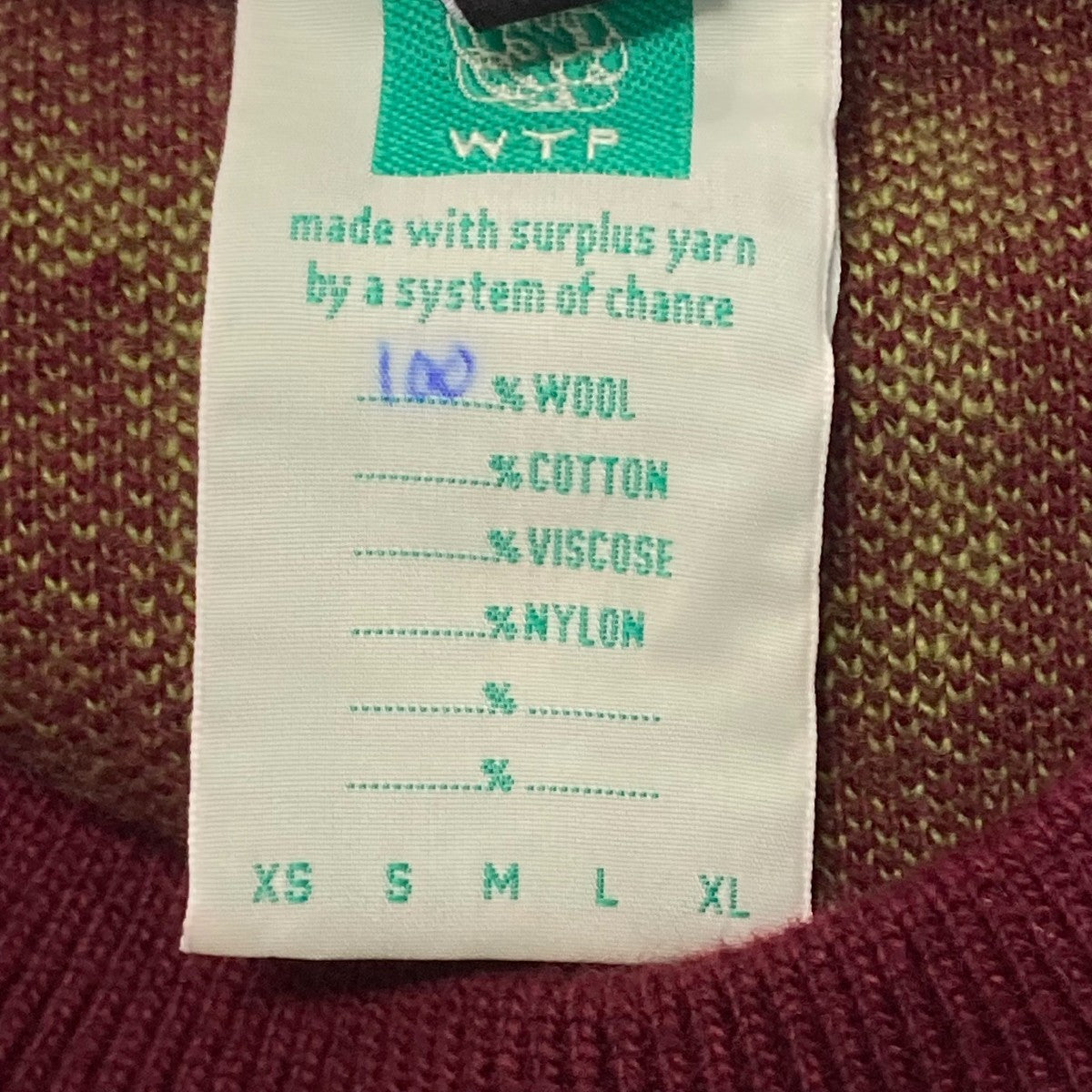 Waste Yarn Project ダル チョダ ニット プルオーバークルーネックデザインニット 古着・中古-6枚目のアイテム画像