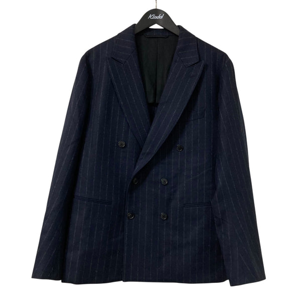 HEUGN(ユーゲン) “Adam” Wide Stripe 6Bウールテーラードジャケット