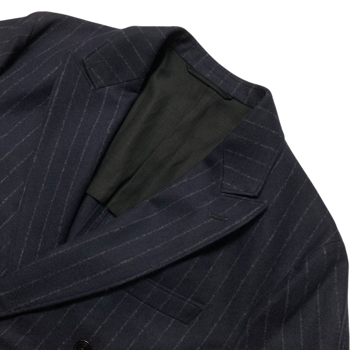 HEUGN(ユーゲン) “Adam” Wide Stripe 6Bウールテーラードジャケット
