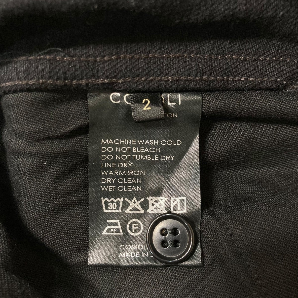 COMOLI 25AWブラックデニム ベルテッドパンツデニムパンツC03 03001 古着・中古-7枚目のアイテム画像